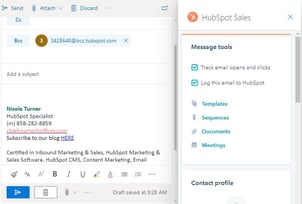 write an email_hubspot email tracking